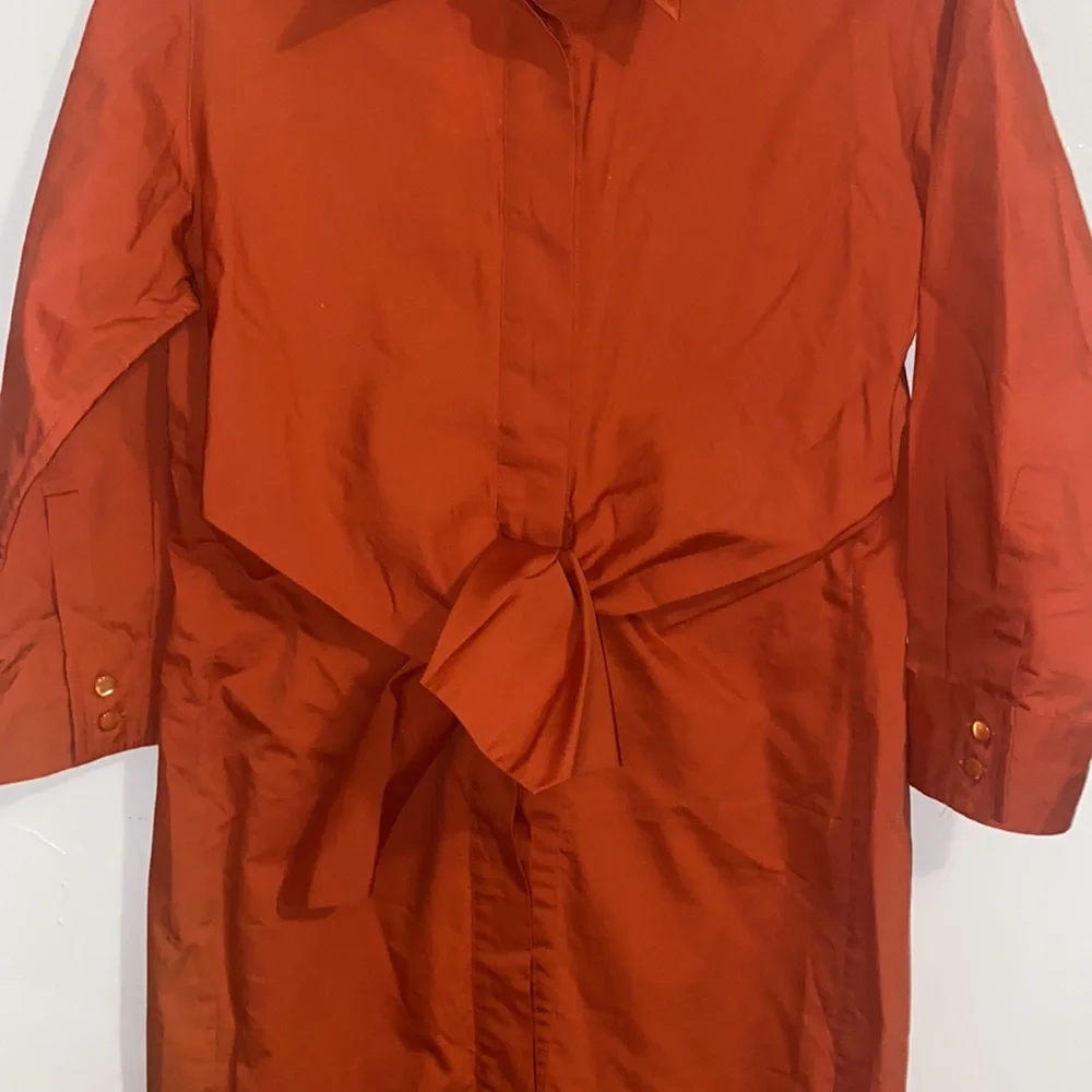 MaxMara Orange Front Tie Dress Size S - Picture 4 of 4